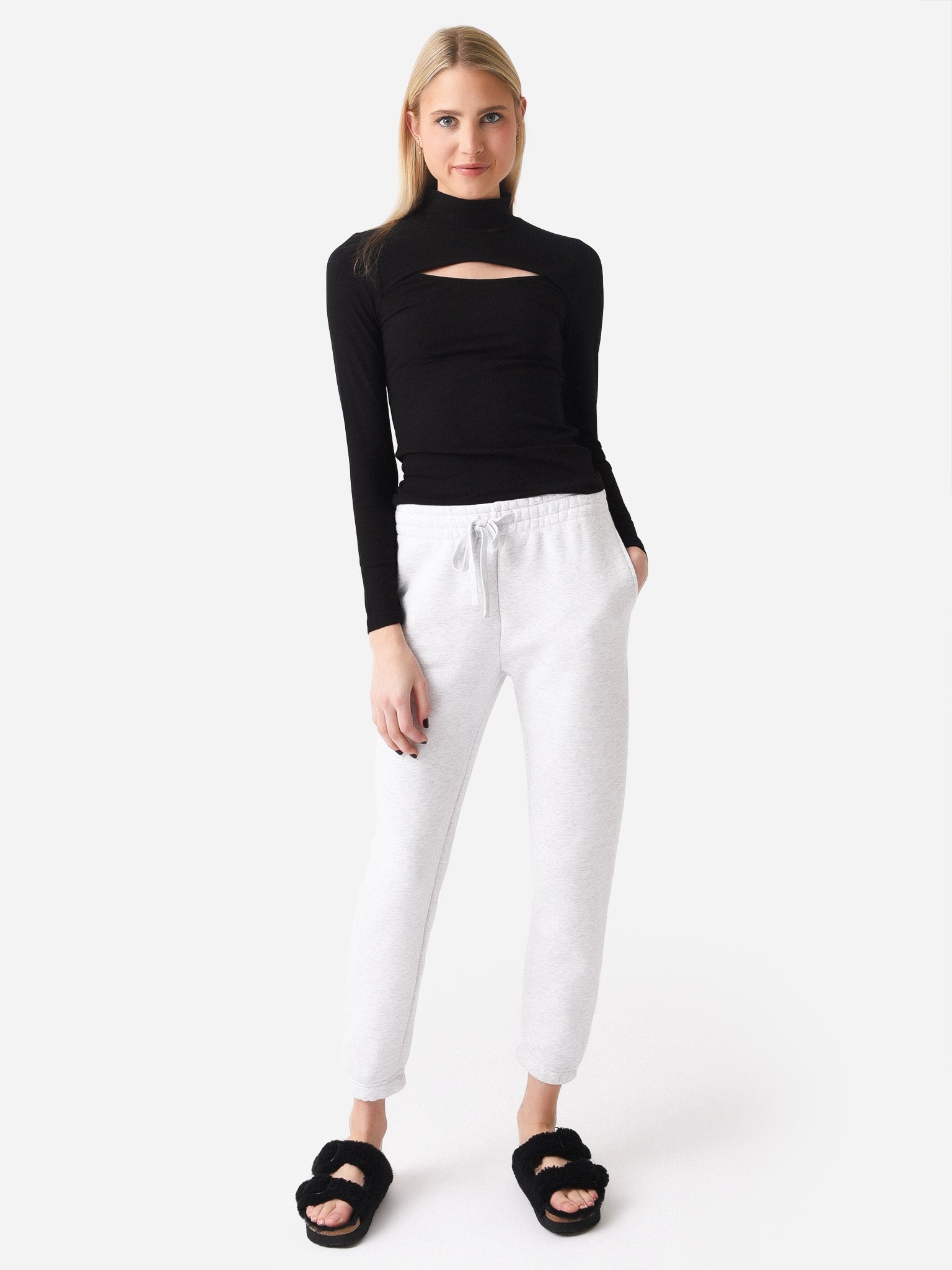 トップス FRANGANT Torso tops BLACK Z Supply Women's Pandora Rib Cut Out Top | $54.00 | Saint