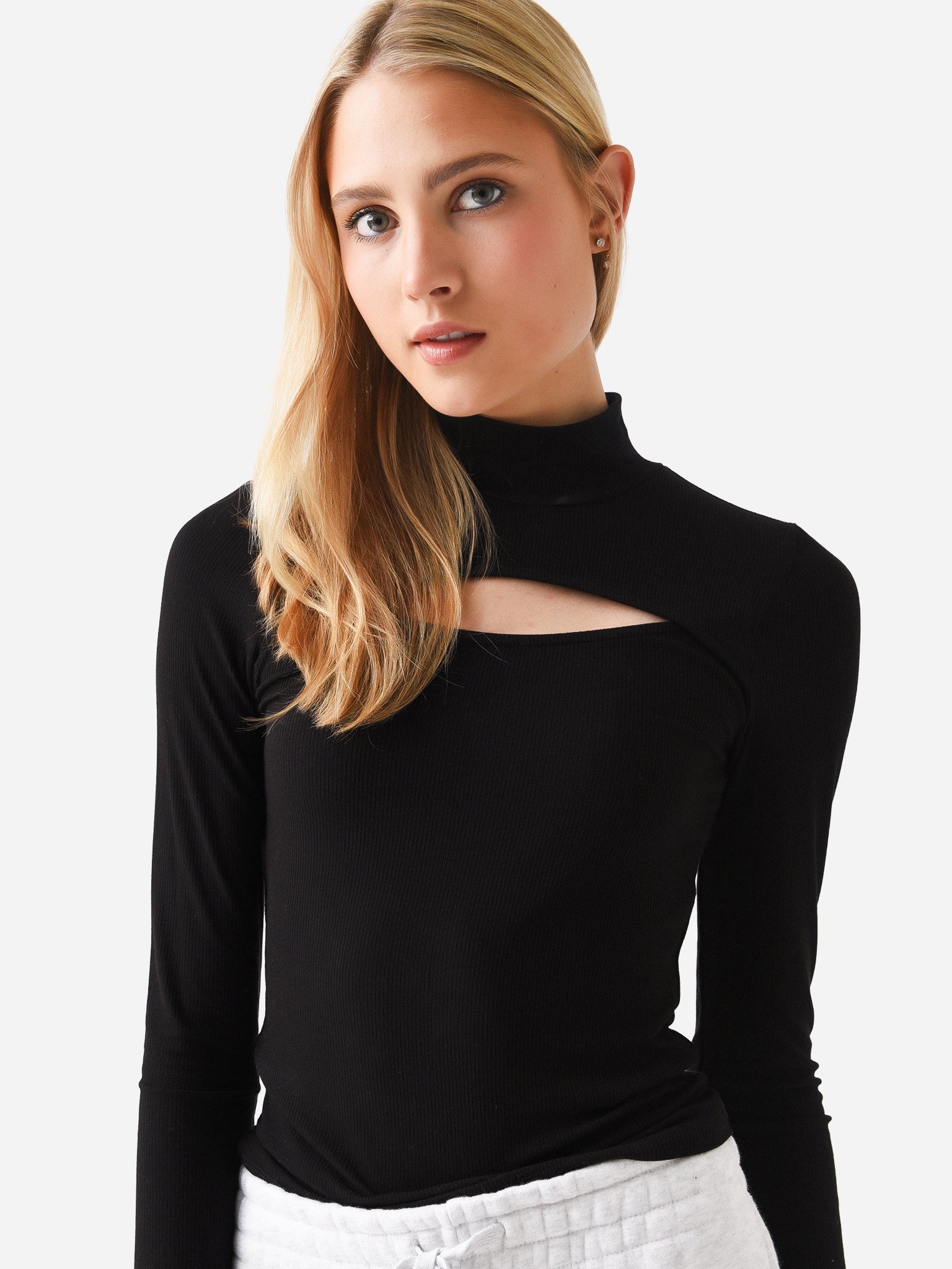 Z Supply Women's Pandora Rib Cut Out Top - Saint Bernard