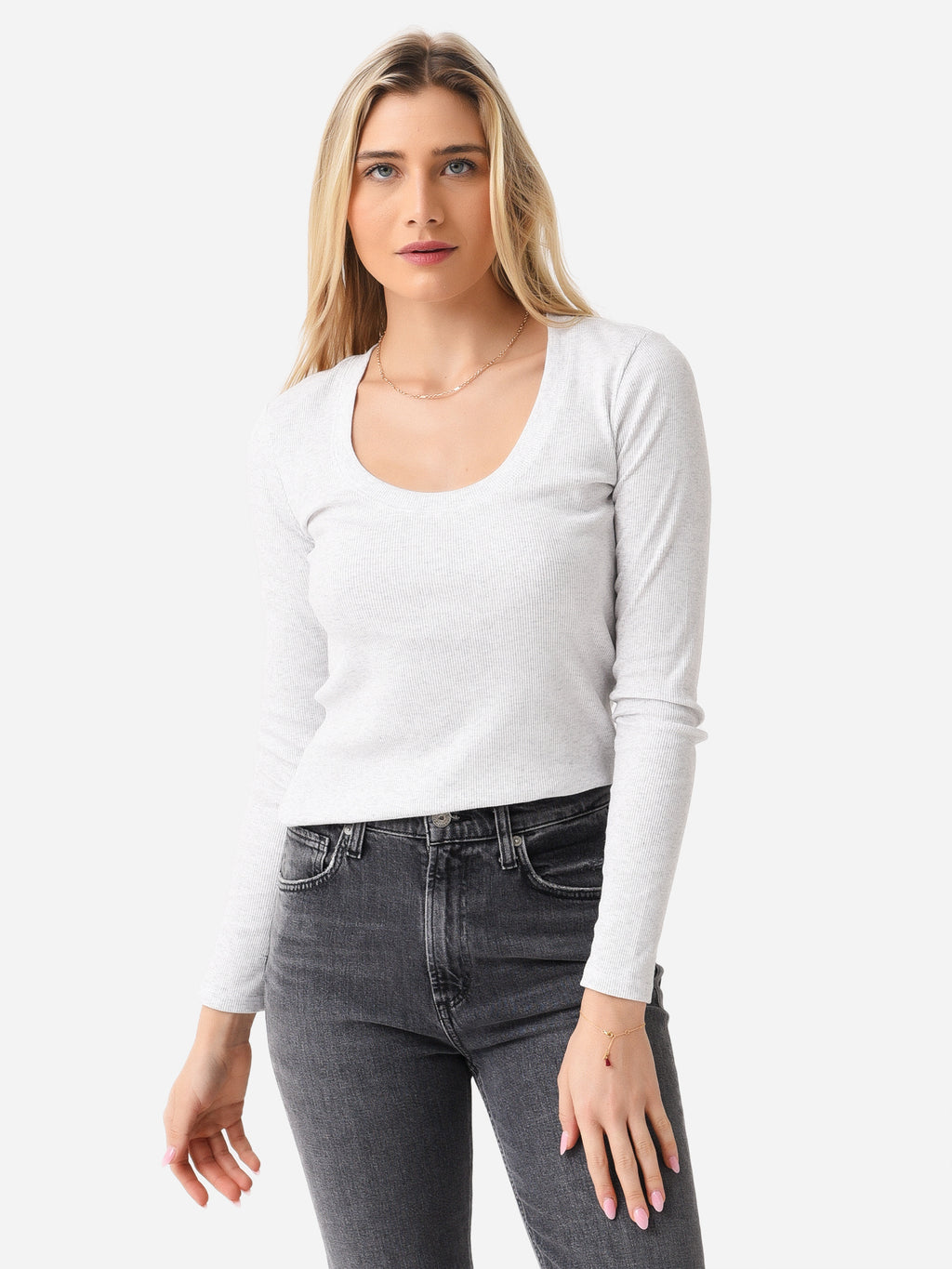 Z Supply Women's Sirena Rib Long Sleeve Tee - Saint Bernard