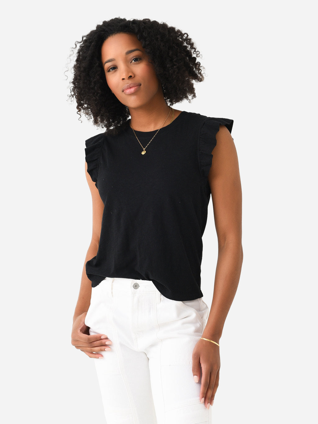 Z Supply Women's Dakota Ruffled Tank - Saint Bernard