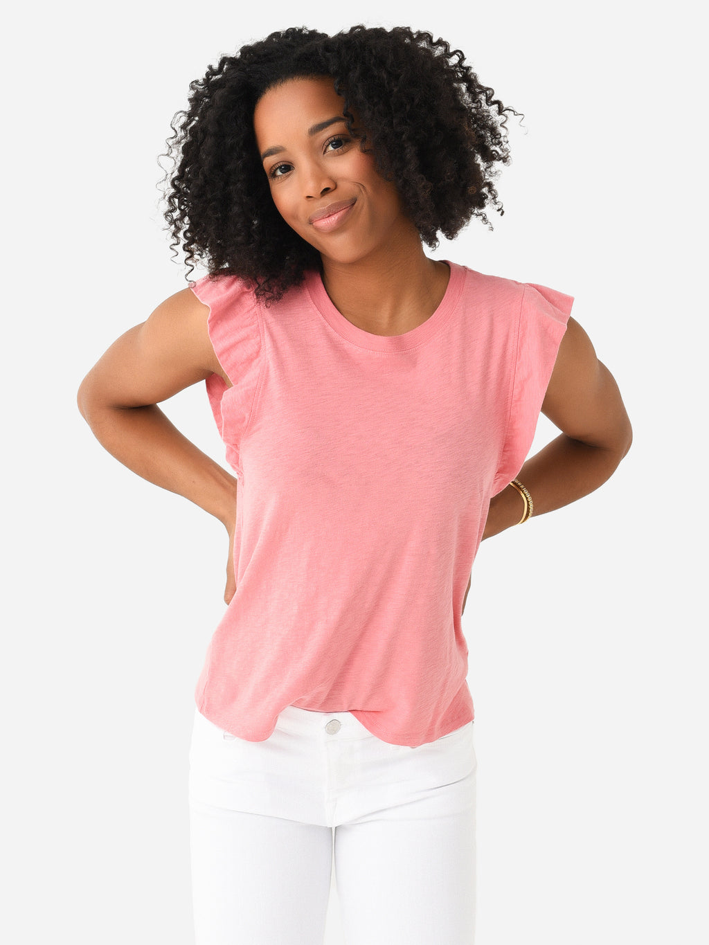 Z Supply Women's Dakota Ruffled Tank - Saint Bernard
