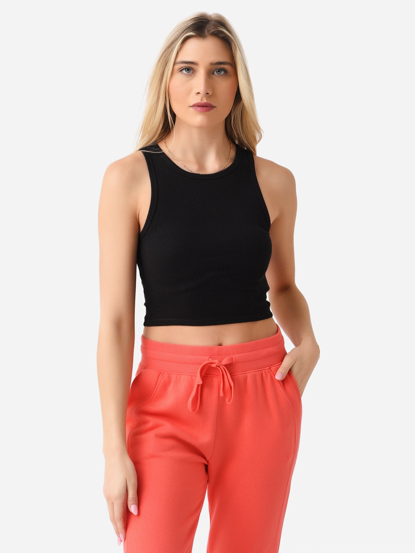 Z Supply Women's Hannah Cropped Rib Tank - Saint Bernard