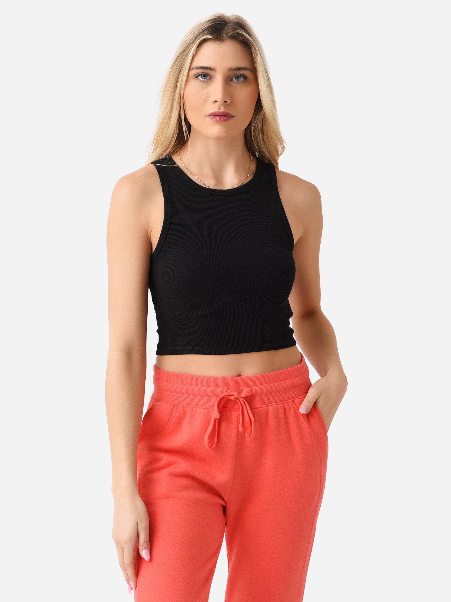 Z Supply Women's Hannah Cropped Rib Tank - Saint Bernard