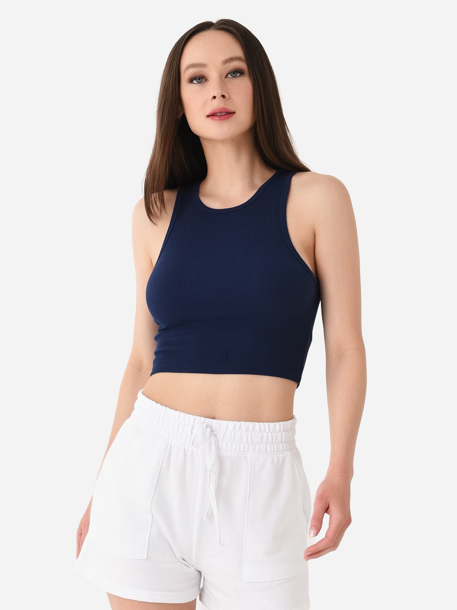 Z Supply Women's Hannah Cropped Rib Tank - Saint Bernard