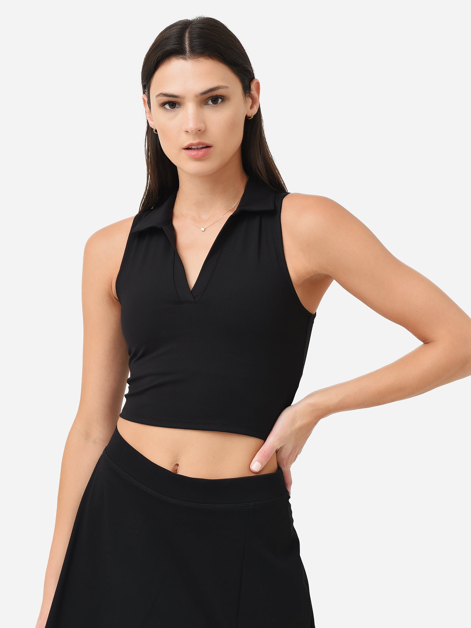 Z Supply Women's Team Player Collar Cropped Tank - Saint Bernard