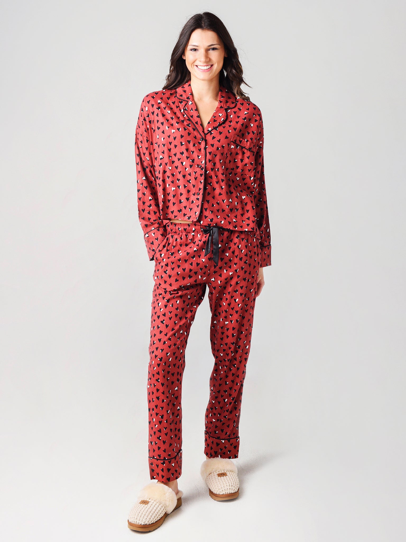 Z Supply Women's Dream State Heart PJ Set - Saint Bernard