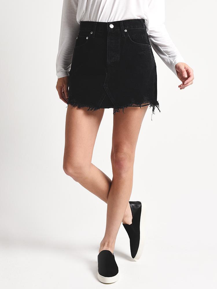 AGOLDE Quinn High Rise Mini Skirt - Saint Bernard