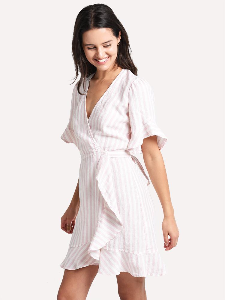 Honorine Edie Striped Linen Dress - Saint Bernard