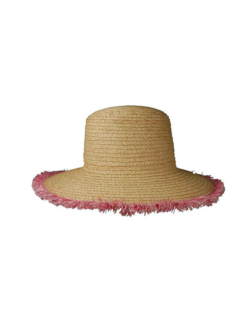 Hat Attack Raffia Braid Lampshade Hat - Saint Bernard