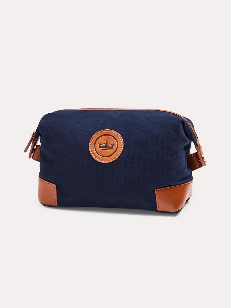 Peter Millar Crown Seal Canvas Shave Kit Bag - Saint Bernard