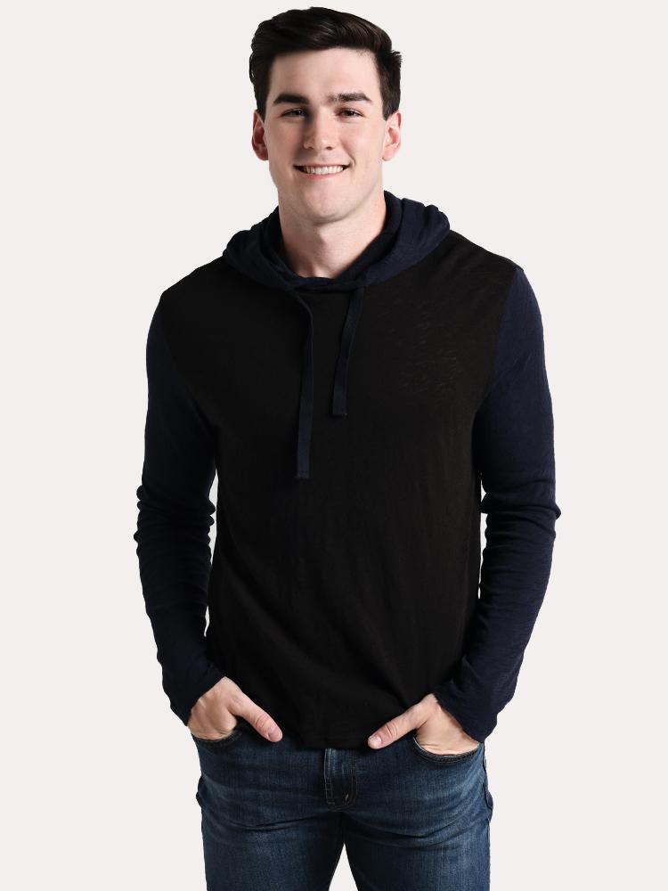 ATM Men's Slub Jersey Color Block Hoodie - Saint Bernard