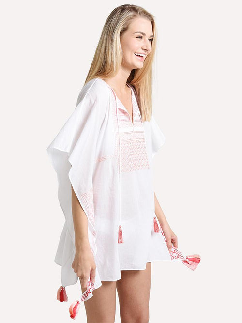 Amita Naithani Sunny Isles Ombre Embroidered Poncho