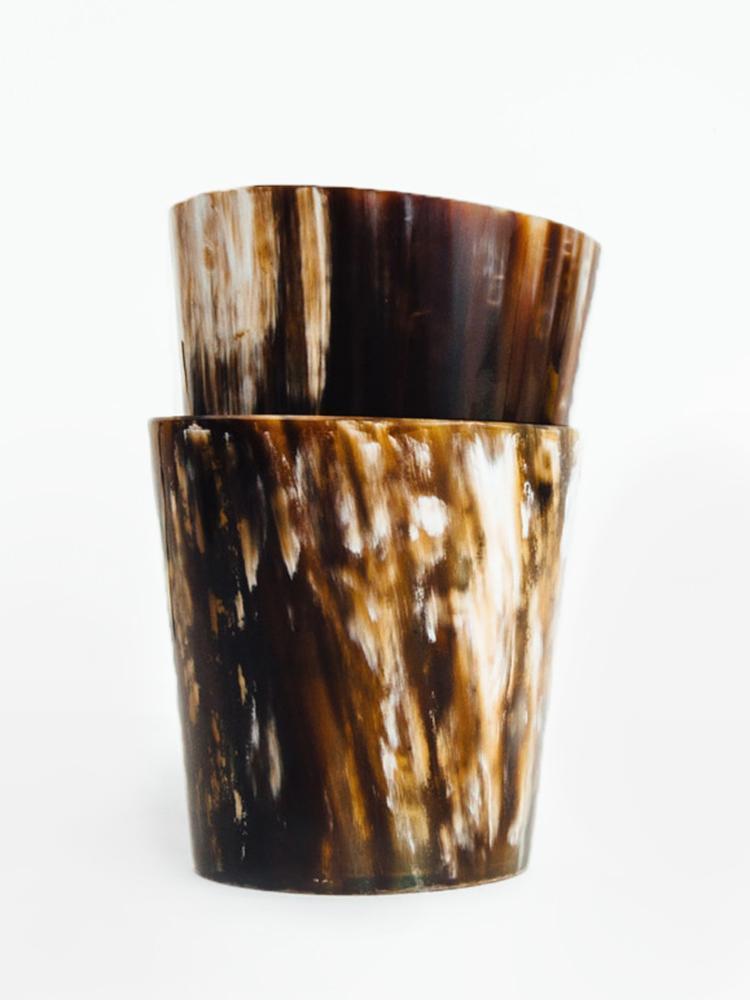 Tribe and Glory Ankole Horn Cocktail Tumblers Set of 2