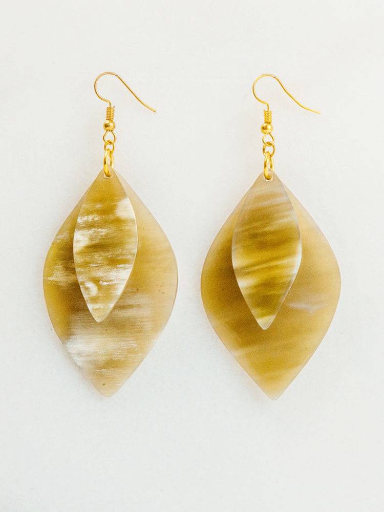Tribe and Glory Ankole Horn Stacked Earring - Saint Bernard
