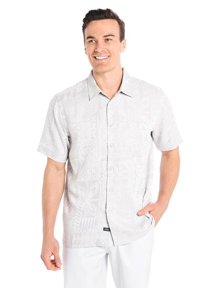Quiksilver Men's Aganoa Bay 4 Short Sleeve Shirt - Saint Bernard