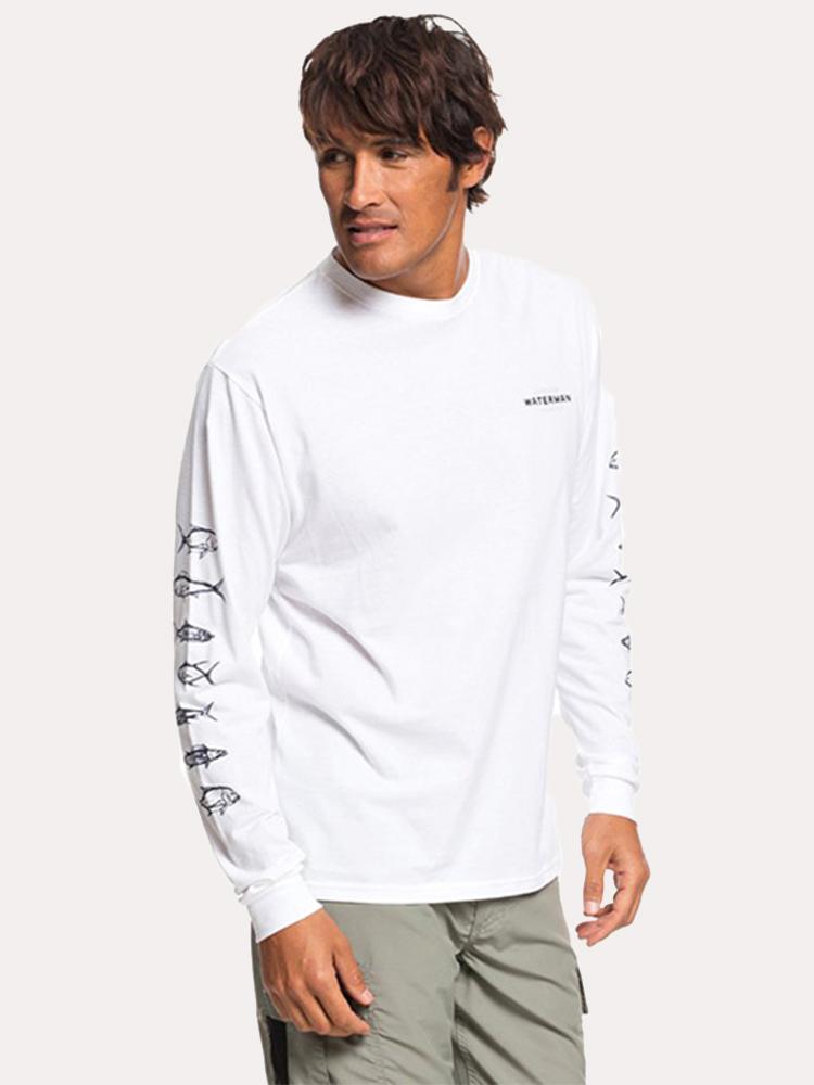 Quiksilver Men's Waterman Aztec Fish Long Sleeve Tee - Saint Bernard