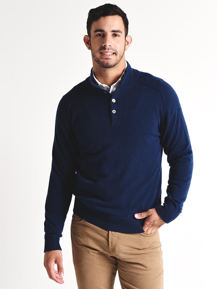 Hartford Cashmere High Neck Pullover - Saint Bernard