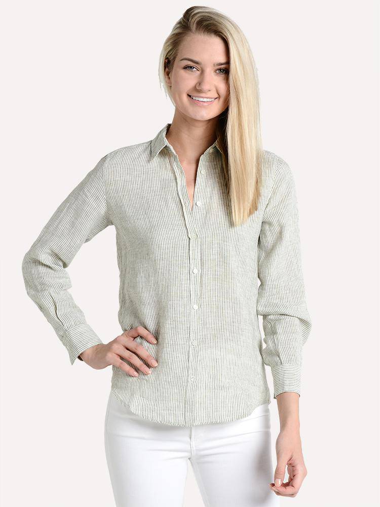 Hartford Women's Linen Carpo Shirt - Saint Bernard