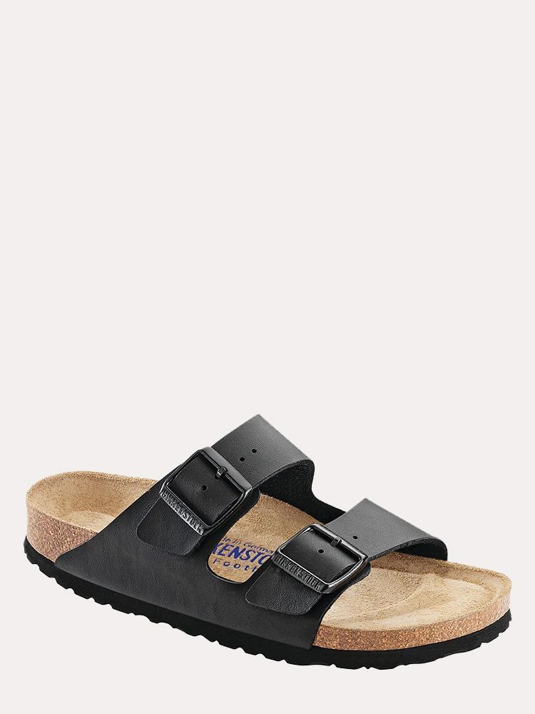 Birkenstock Women's Arizona Soft Footbed Black Birko-Flor - Saint Bernard