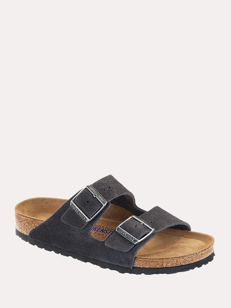 Birkenstock Women's Arizona Soft Footbed Velvet Grey Sueded - Saint Bernard