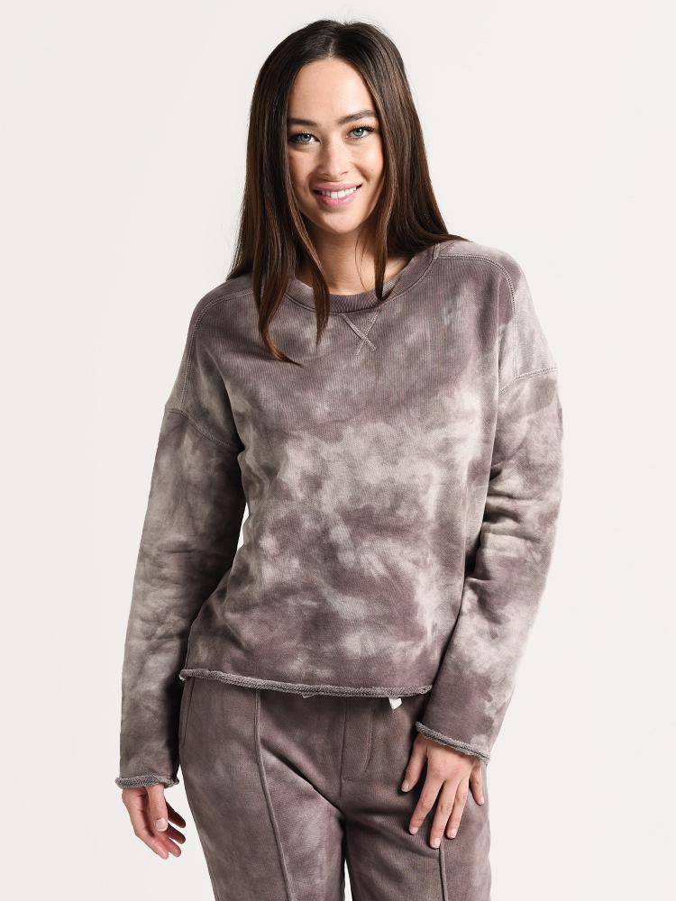 ATM Women's Tie Dye French Terry Sweatshirt - Saint Bernard