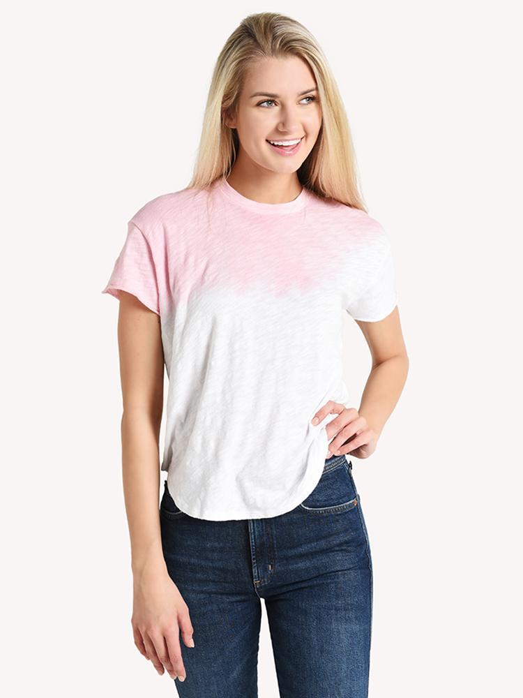 ATM Women's Dip Dye Slub Jersey Crew Neck Tee - Saint Bernard
