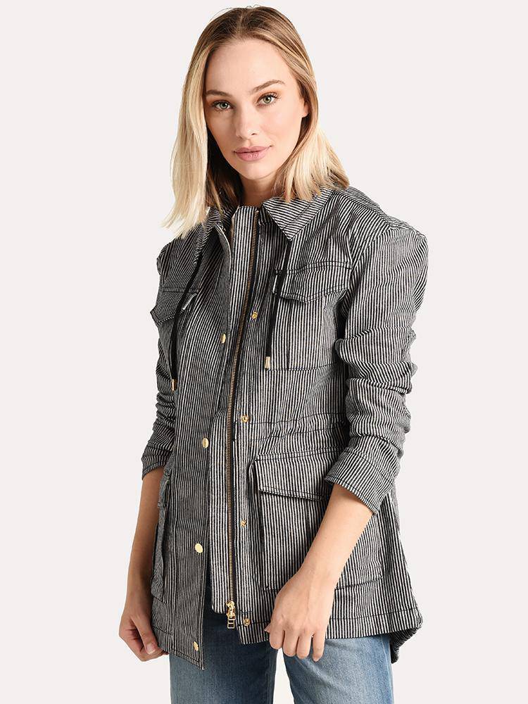 ATM Women's Railroad Stripe Field Jacket - Saint Bernard