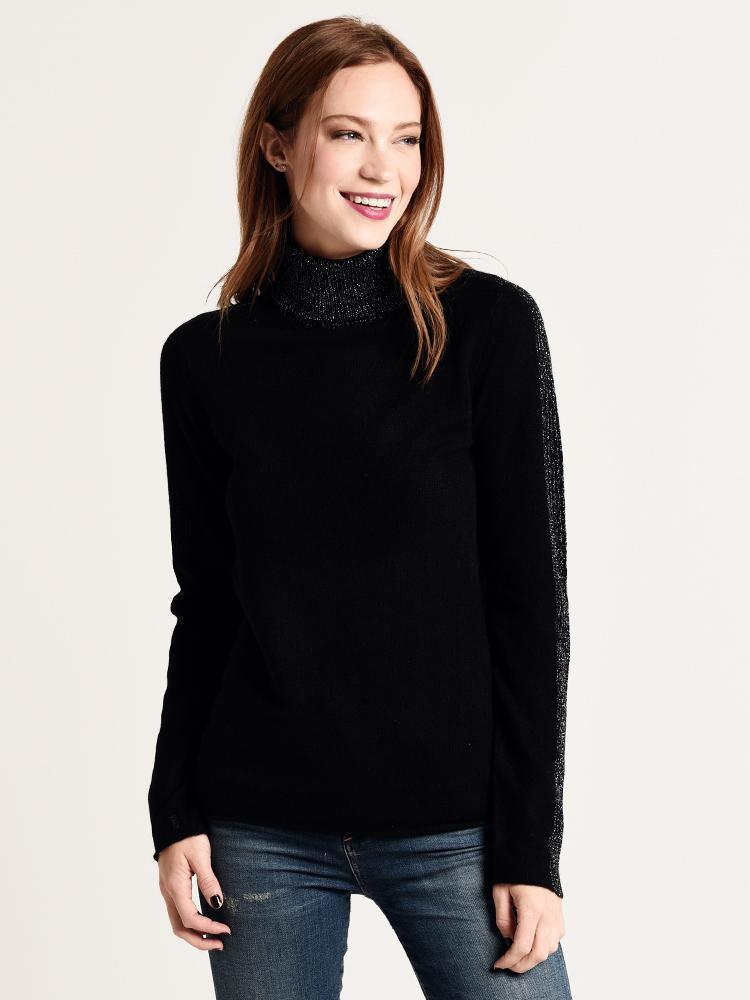 ATM Sparkle Cashmere Turtleneck - Saint Bernard
