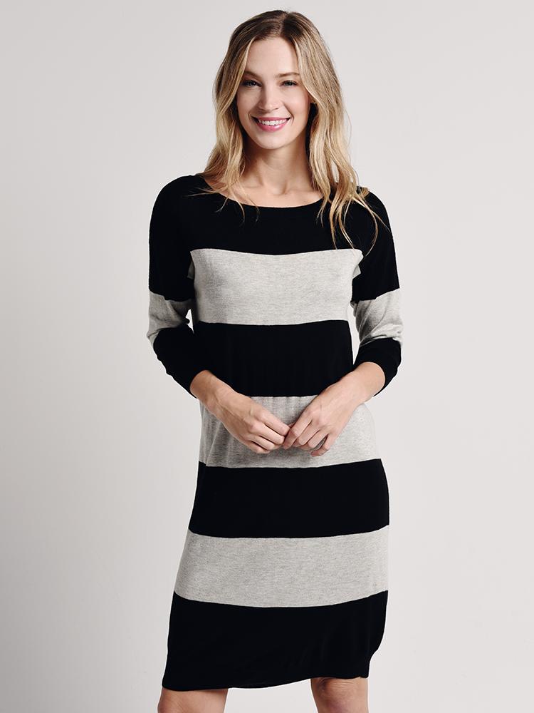 ATM Rugby Stripe Sweater Dress - Saint Bernard
