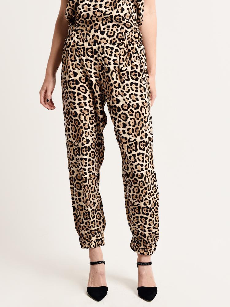 ATM Leopard Print Silk Pull On Pant - Saint Bernard