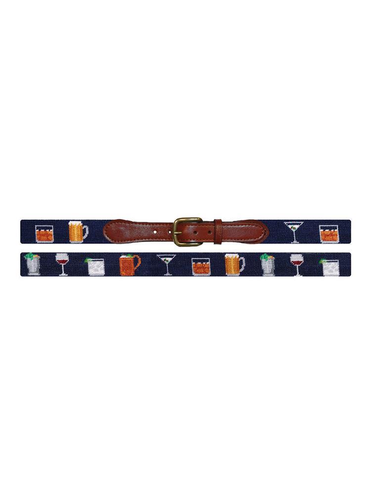 Smathers + Branson Gentleman's Drinks Needlepoint Belt - Saint Bernard