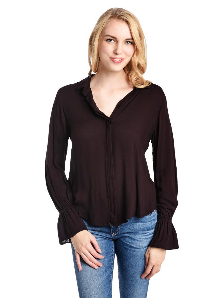 Bella Dahl Ruffled Back Shirt - Saint Bernard