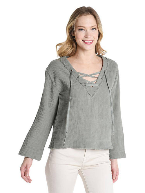 Bella Dahl Lace Up Top