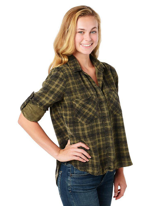 Bella Dahl Split Back Button Top