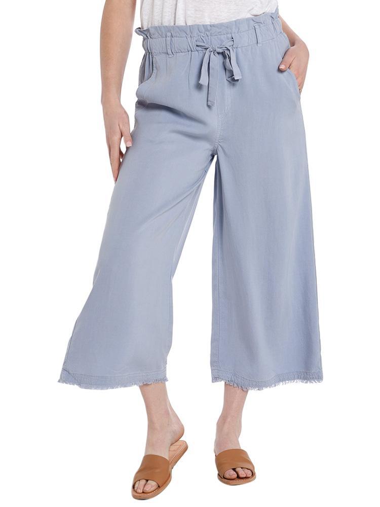Bella Dahl Frayed Crop Wide Leg Pant - Saint Bernard