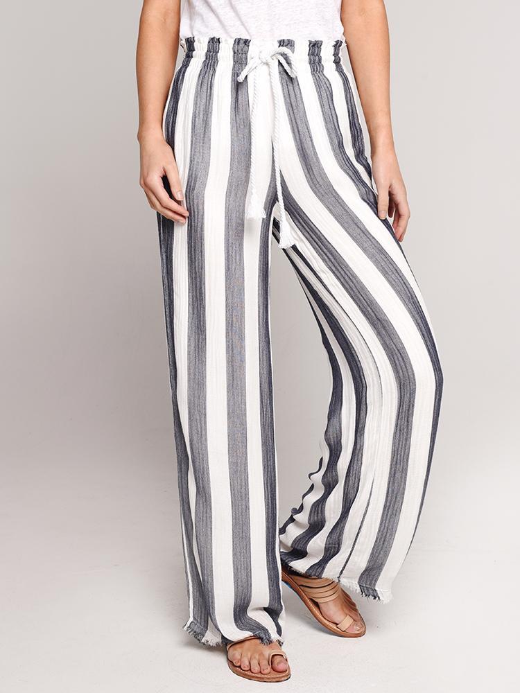 Bella Dahl Tassel Cord Wide Leg Pant - Saint Bernard