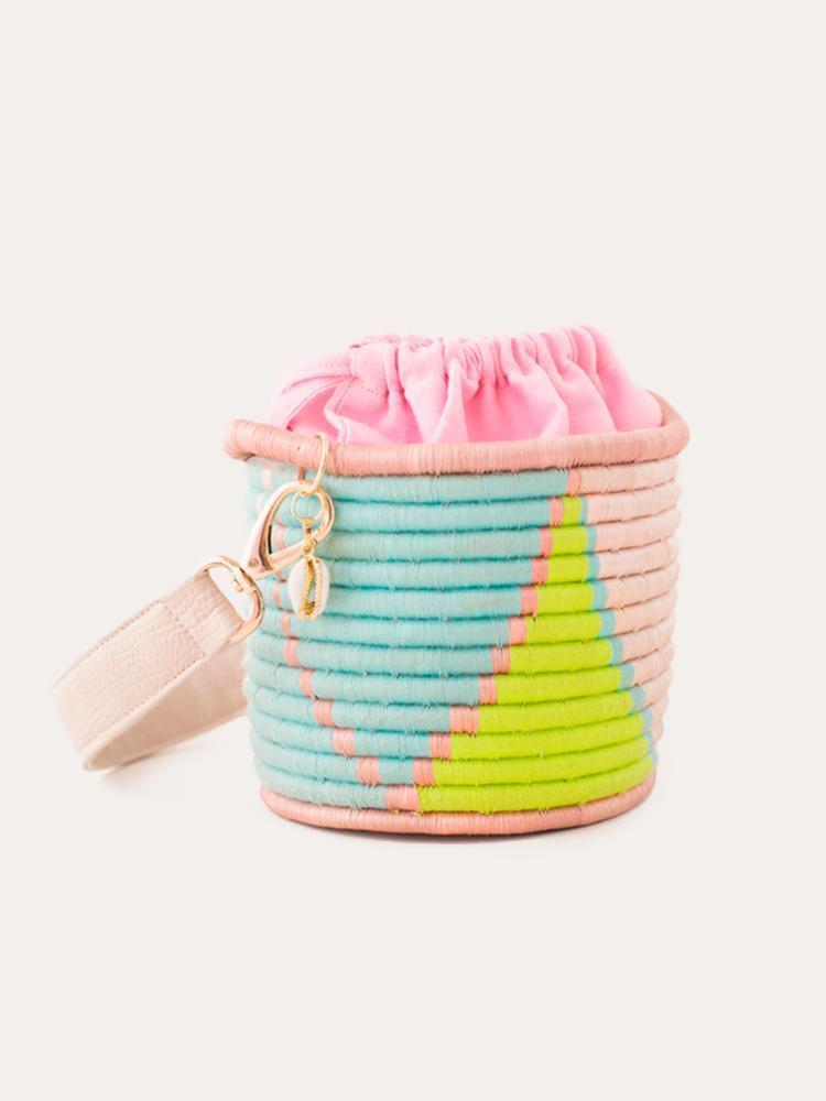 Indego Africa Coquina Teal Bucket Bag - Saint Bernard