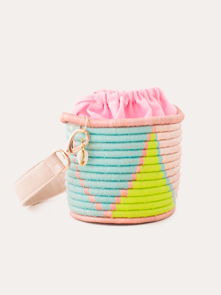 Indego Africa Coquina Teal Bucket Bag - Saint Bernard