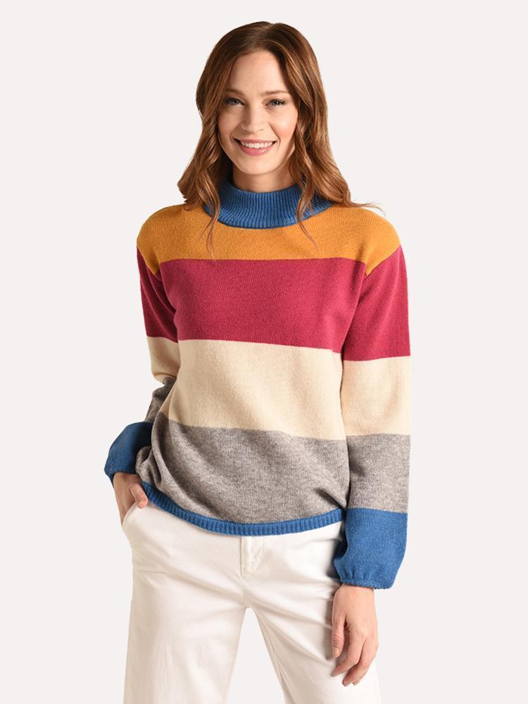J.O.A Color Block Sweater