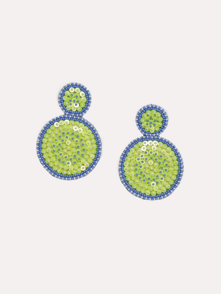 Oliphant Beaded Disc Earring - Saint Bernard