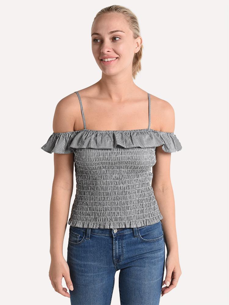 BB Dakota Chase Me Smocked Top - Saint Bernard