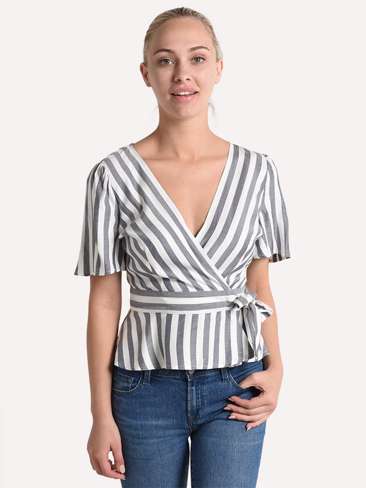 BB Dakota Wrappers Delight Wrap Top - Saint Bernard