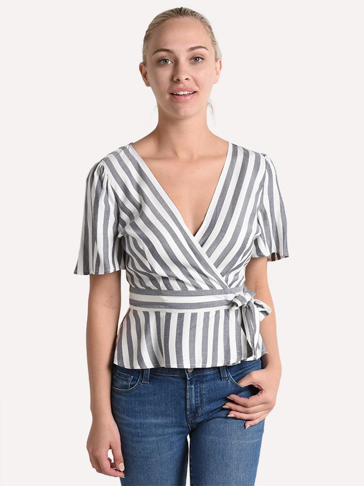 BB Dakota Wrappers Delight Wrap Top - Saint Bernard