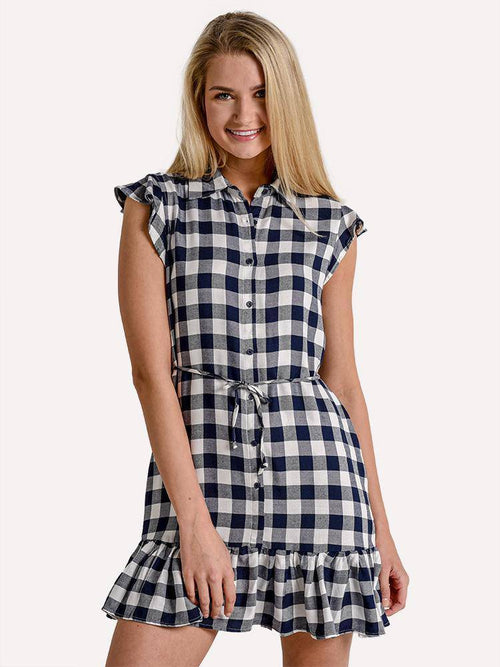 BB Dakota Check Please Shirt Dress