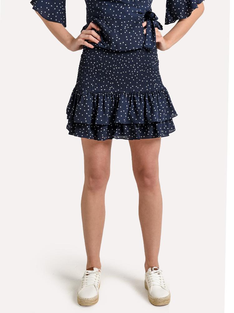 BB Dakota Connect The Dots Smocked Skirt - Saint Bernard