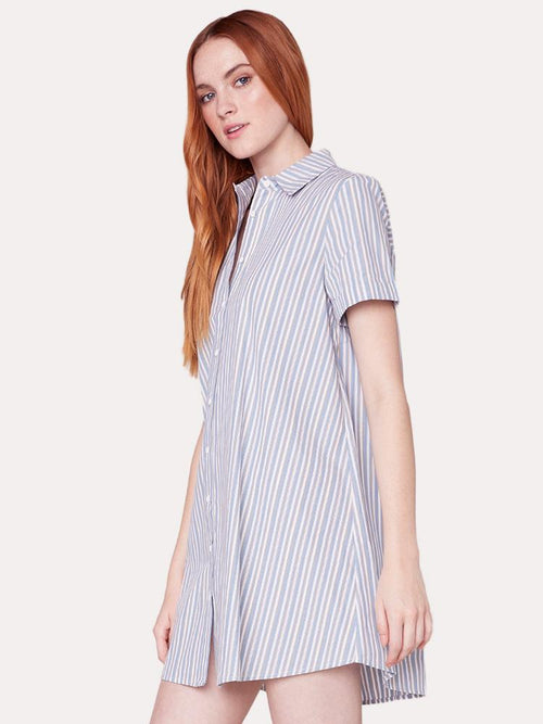 BB Dakota Stripe A Personality Shirt Dress
