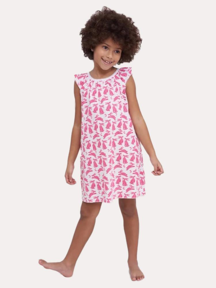 Roller Rabbit Girls' Batik Bunny Marina Dress - Saint Bernard