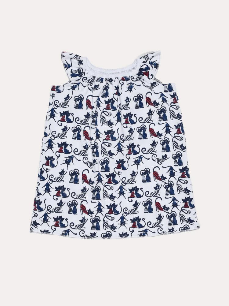 Roller Rabbit Girls' Stripe And I Marina Dress - Saint Bernard