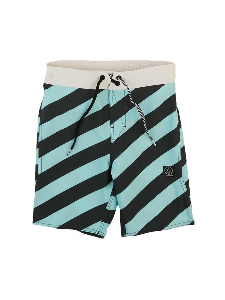 Volcom Boys'  Stripey Elastic Boardshort - Saint Bernard