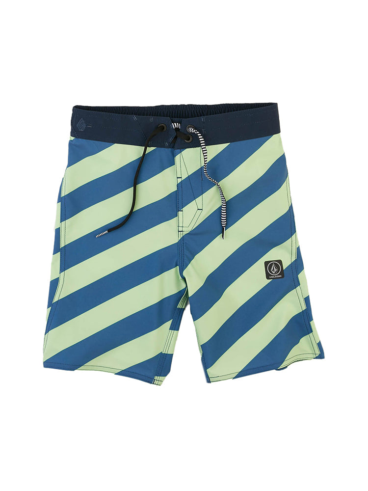 Volcom Boys'  Stripey Elastic Boardshort - Saint Bernard